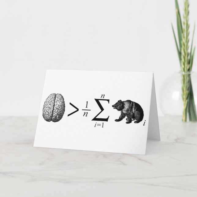 Cartes Pour Fêtes Annuelles Plus Intelligent Que L'Ours Moyen (Devant)