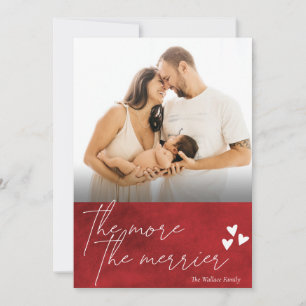 Cartes Pour Fêtes Annuelles Plus la nouvelle photo bébé de Merrier Noël