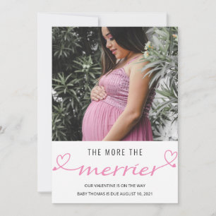 Cartes Pour Fêtes Annuelles plus le coeur rose bébé Valentine plus merrier