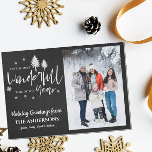 Cartes Pour Fêtes Annuelles Plus merveilleux temps de l'année Photo de Noël