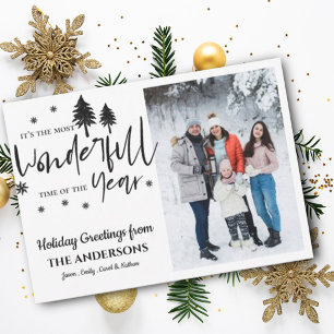 Cartes Pour Fêtes Annuelles Plus merveilleux temps de l'année Photo de Noël