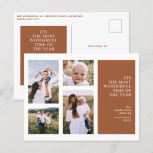 Cartes Pour Fêtes Annuelles Plus merveilleux temps noël multi photo announs