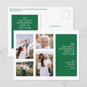 Cartes Pour Fêtes Annuelles Plus merveilleux temps noël multi photo announs