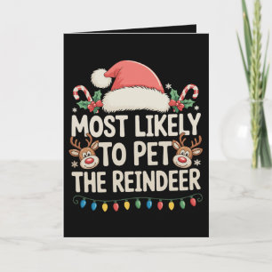 Cartes Pour Fêtes Annuelles Plus susceptible de caresser le renne Noël apparie