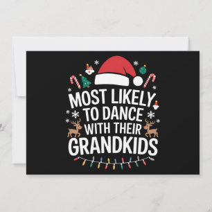 Cartes Pour Fêtes Annuelles Plus susceptible de danser avec leurs petits-enfan
