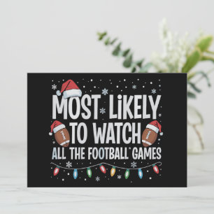 Cartes Pour Fêtes Annuelles Plus susceptible de regarder tous les matchs de fo