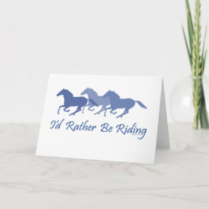 Cartes Pour Fêtes Annuelles Plutôt Faire L'Équitation - Cheval Dire