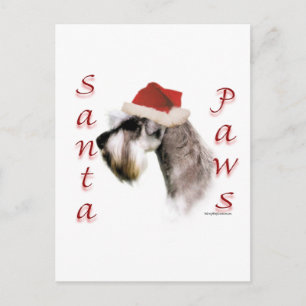 Cartes Pour Fêtes Annuelles Poches Père Noël Schnauzer Miniature