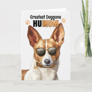 Cartes Pour Fêtes Annuelles Podengo Dog Best HuMOM Jour des Mères