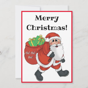 Cartes Pour Fêtes Annuelles Poème de Noël père Noël