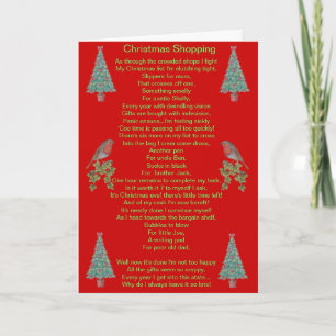 Cartes Pour Fêtes Annuelles poème de noël robin et xmas tree