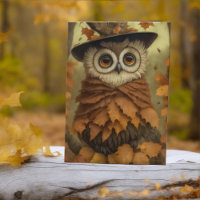 Poème Romantique Chouette d'automne Anniversaire d