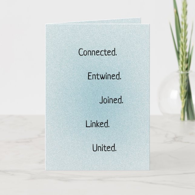 Cartes Pour Fêtes Annuelles Poème Soul Connection (Devant)