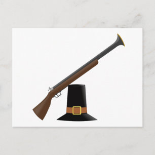 Cartes Pour Fêtes Annuelles Poignée d'action de grâces et Casquette de pèlerin