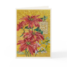 Poinsettia doré | Noël du 25 décembre Art Fin