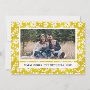 Cartes Pour Fêtes Annuelles Poinsettia jaune   Photo de vacances sur mesure