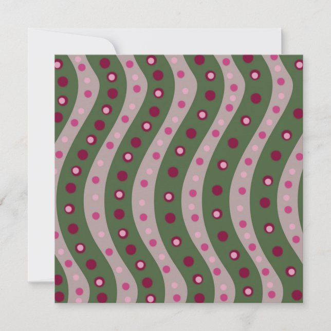 Cartes Pour Fêtes Annuelles Pointe de Polka rose magenta au printemps (Devant)