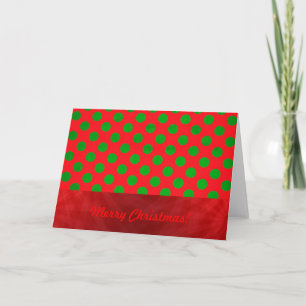 Cartes Pour Fêtes Annuelles Pointe de polka rouge de Noël
