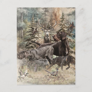 Cartes Pour Fêtes Annuelles Pointer à poil dur allemand