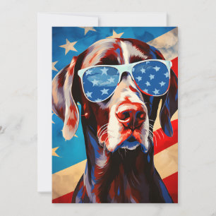 Cartes Pour Fêtes Annuelles Pointeur court 4 juillet fête de l'indépendance