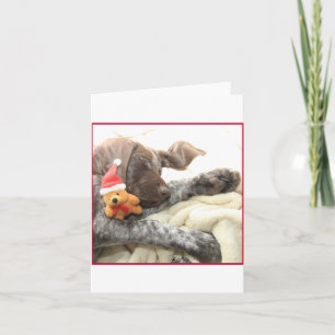 Cartes Pour Fêtes Annuelles Pointeur de Noël grizzli brillant