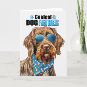 Cartes Pour Fêtes Annuelles Pointeur Griffon chien froid papa jamais Fête des 