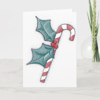 Cartes Pour Fêtes Annuelles Pointillism de sucre de canne