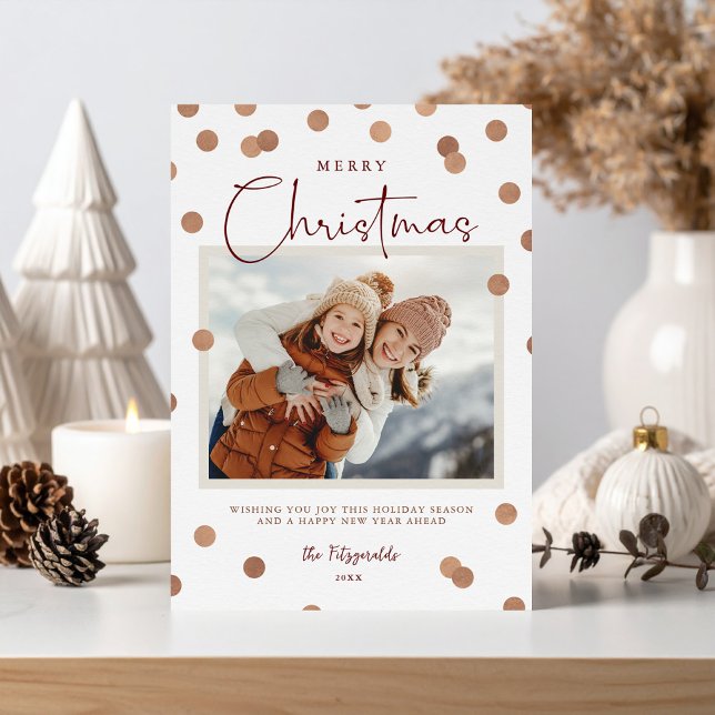 Cartes Pour Fêtes Annuelles Points Confetti Joyeux Noël 2 Photo (Créateur téléchargé)