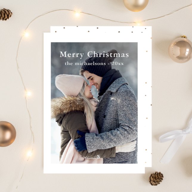 Cartes Pour Fêtes Annuelles Points de fête Joyeux Noël Photo Holiday (Créateur téléchargé)