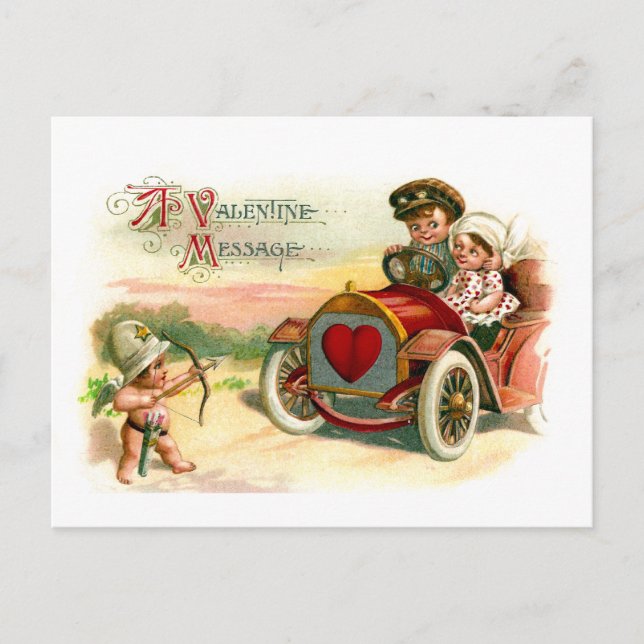 Cartes Pour Fêtes Annuelles Points de la flèche du cupidon aux couples dans la (Devant)