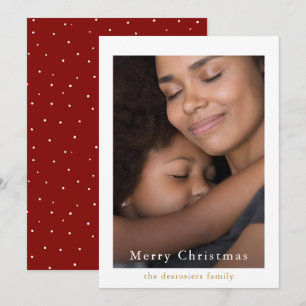 Cartes Pour Fêtes Annuelles Points simples et élégants Photo rouge