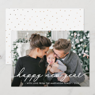 Cartes Pour Fêtes Annuelles Points simples et festifs Bonne année photo