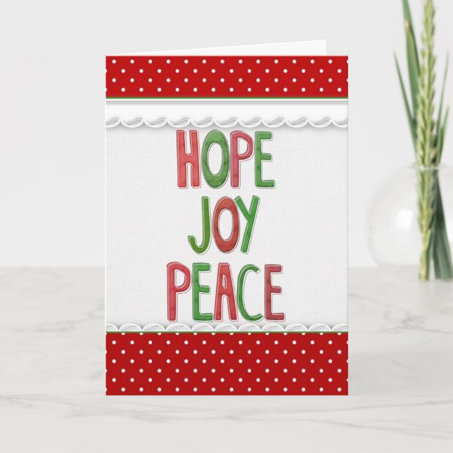 Cartes Pour Fêtes Annuelles Pois de Noël (Devant)