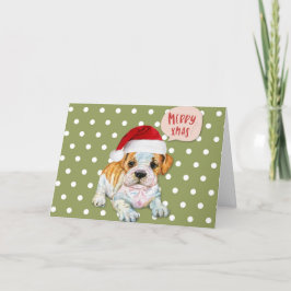 Cartes Pour Fêtes Annuelles Pois de Noël du chien mignon