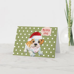 Cartes Pour Fêtes Annuelles Pois de Noël du chien mignon