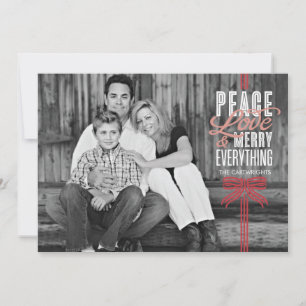 Cartes Pour Fêtes Annuelles Poison Red Ribbon Wrapped Holiday