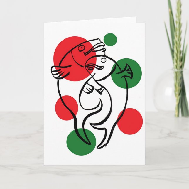 Cartes Pour Fêtes Annuelles poisson de vacances (Devant)