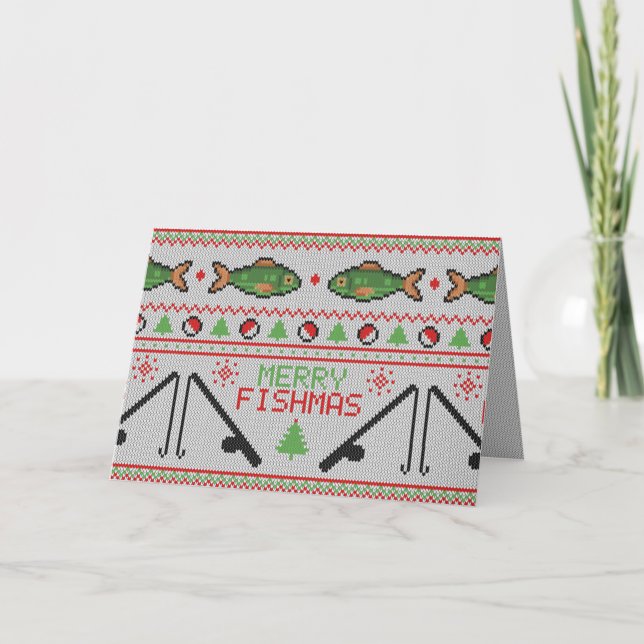 Cartes Pour Fêtes Annuelles Poisson laide de Noël (Devant)