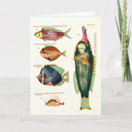 Cartes Pour Fêtes Annuelles Poisson vert et amis