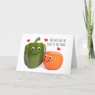 Cartes Pour Fêtes Annuelles Poivre Heureuse Sainte-Valentin et Couple de tomat