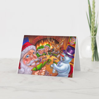 Cartes Pour Fêtes Annuelles poker de noël