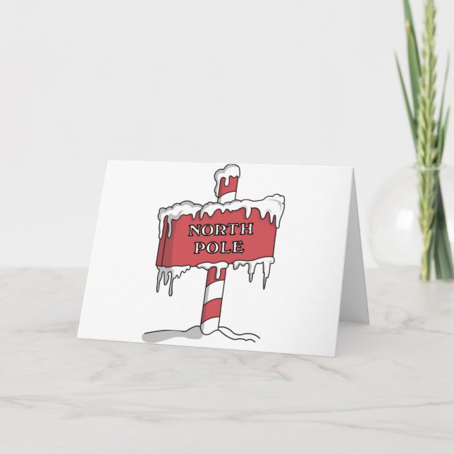 Cartes Pour Fêtes Annuelles Pôle Nord (Devant)