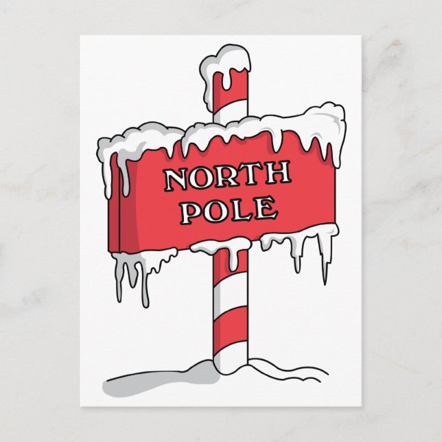 Cartes Pour Fêtes Annuelles Pôle Nord (Devant)