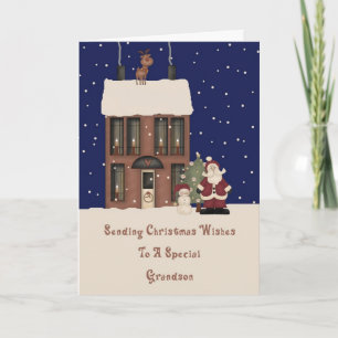 Cartes Pour Fêtes Annuelles Pôle Nord - voeux Noël à Grand-fils