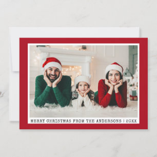 Cartes Pour Fêtes Annuelles Police à écrire tendance Font Noël Photo Rouge