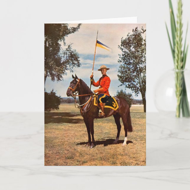 Cartes Pour Fêtes Annuelles policier monté royal canadien (Devant)