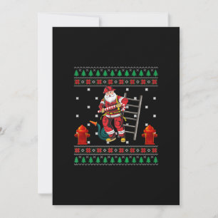 Cartes Pour Fêtes Annuelles Polo de Noël laid pour pompier Xmas garçons filles