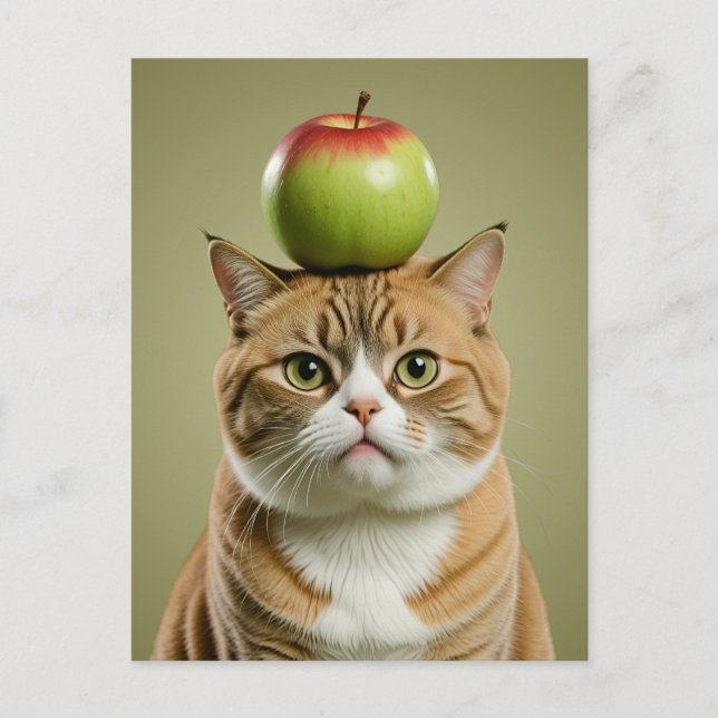 Cartes Pour Fêtes Annuelles Pomme de chat (Devant)