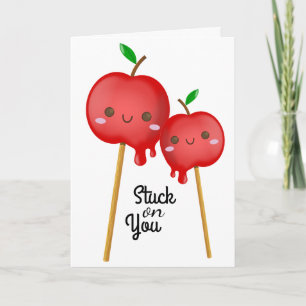 Cartes Pour Fêtes Annuelles Pommes de bonbons coincées sur vous
