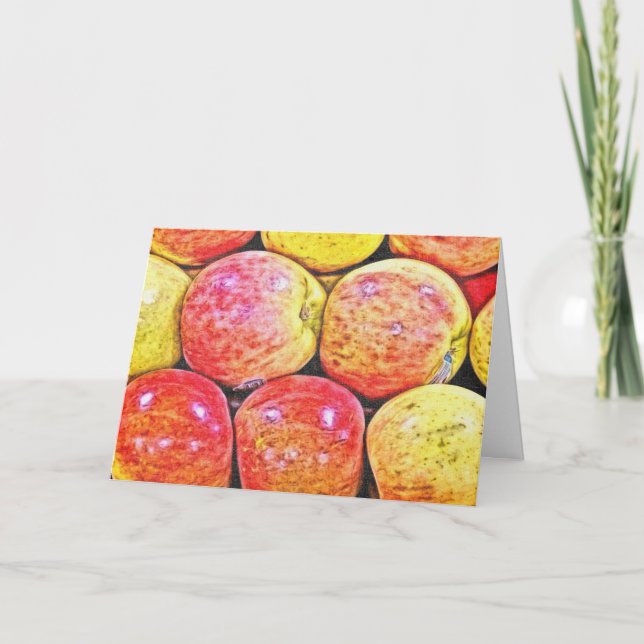Cartes Pour Fêtes Annuelles Pommes, Thanksgiving (Devant)
